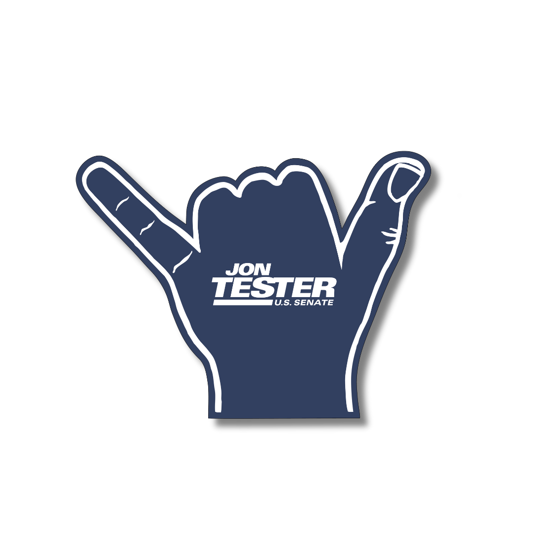 Jon Tester Foam Finger