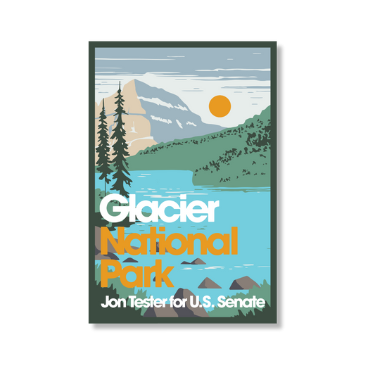Jon Tester Glacier National Park Poster